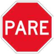 Esta señal significa: Pare. Categoría: Reglamentaria (señalización vertical, Manual CONASET pág. 150).